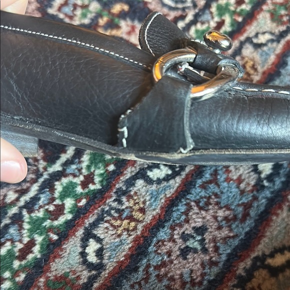 Vintage Bally Women's Black and Red Leather Loafers - Picture 12 of 12